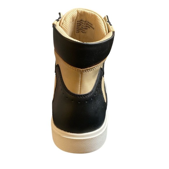 INC‎ International Concepts Men High Top Sneakers Keanu Black/Tan Sz 11M - Picture 4 of 5